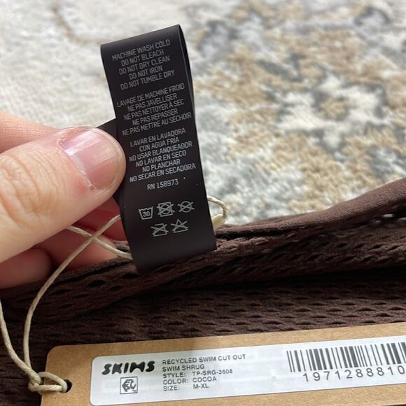 SKIMS NWT Recycled Swim Cut Out Swim Shrug - Picture 5 of 7